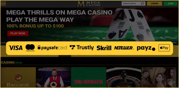 Secure payments and fast withdrawals at Mega Casino
